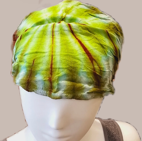 TIE DYE Handmade Headband *4 Designs Lime Green NEW - Picture 7 of 9